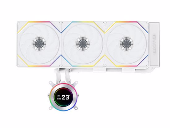 Fotografija izdelka Komplet za tekočinsko hlajenje AIO Liquid Cooler Lian Li HydroShift II LCD-C 360TL, bel