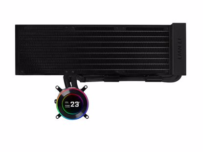 Fotografija izdelka Komplet za tekočinsko hlajenje AIO Liquid Cooler Lian Li HydroShift II LCD-C 360 Fanless, črn