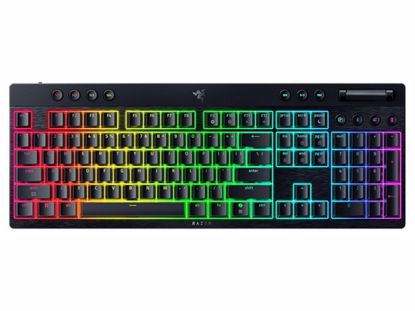 Fotografija izdelka Tipkovnica Razer BlackWidow V4 Low-profile HyperSpeed, Rumena stikala, US SLO g.