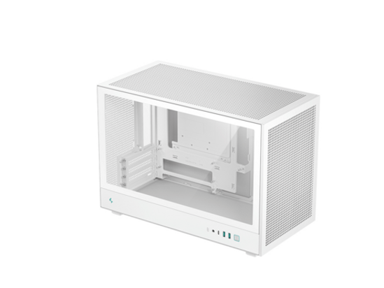 Fotografija izdelka Računalniško ohišje DeepCool CH260, Micro-ATX, kajeno steklo, belo