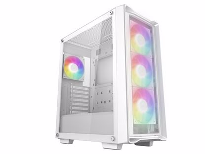 Fotografija izdelka Računalniško ohišje DeepCool CC560 MESH V2, ATX, Midi-Tower, ARGB, Kaljeno steklo, belo