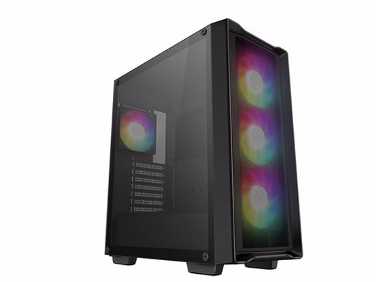 Fotografija izdelka Računalniško ohišje DeepCool CC560 MESH V2, ATX, Midi-Tower, ARGB, Kaljeno steklo, črno