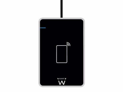 Fotografija izdelka Čitalec pametnih in osebnih kartic Ewent, USB 2.0, NFC brezkontaktni, črn, EW1053