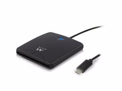 Fotografija izdelka Čitalec pametnih kartic, USB-C, črn, Ewent EW1055