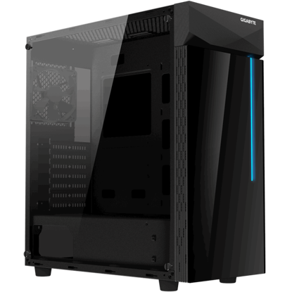 Fotografija izdelka Gigabyte C200 GLASS ATX RGB osvetljeno ohišje, črno