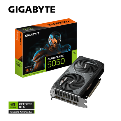 Fotografija izdelka Grafična kartica GIGABYTE GeForce RTX 5050 Windforce OC 8G, 8GB GDDR6, PCI-E 5.0