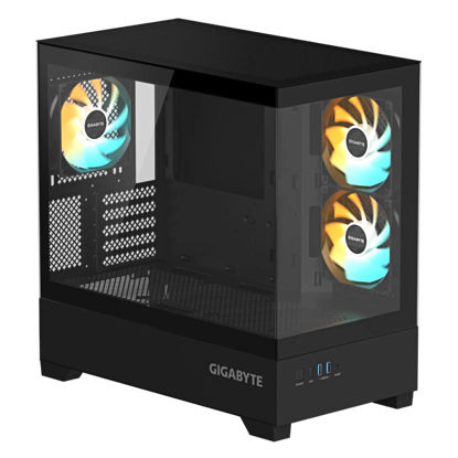 Fotografija izdelka Gigabyte C201 PANORAMIC ATX RGB osvetljeno ohišje, črno