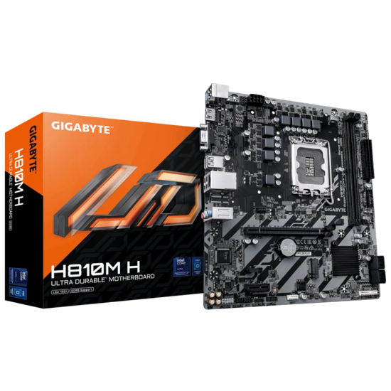 Fotografija izdelka GIGABYTE H810M H, DDR5, SATA3, HDMI, USB3.2Gen1, LGA1851 mATX
