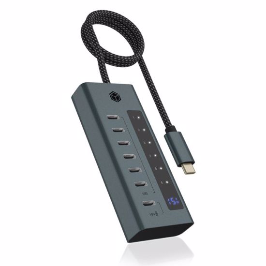 Fotografija izdelka IcyBox IB-HUB1457-C31 7-portni hub vmesnik USB 3.2 Type-C