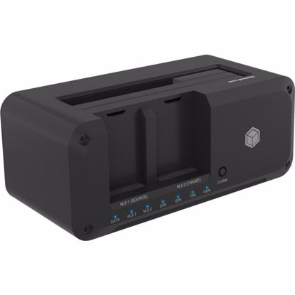 Fotografija izdelka IcyBox IB-2924MSCL-C31 priklopna in klonirna postaja za M.2 NVMe SSD & 2,5/3,5 SATA SSD/HDD