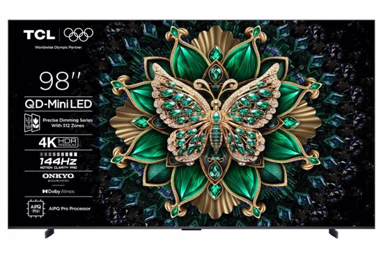 Fotografija izdelka TCL 4K QD-Mini LED TV 98C61K, Google TV, 144Hz, Onkyo zvok z Dolby Atmos