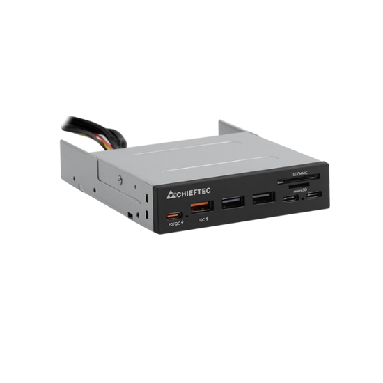 Fotografija izdelka Chieftec all-in-one čitalec kartic 4x USB 3.2 Gen1 TypeA/C QC3.0 3,5 panel