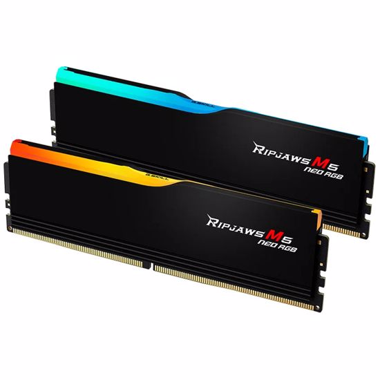 Fotografija izdelka G.SKILL Ripjaws M5 Neo RGB 32GB (2x16GB) 6000MT/s DDR5 CL36 EXPO/XMP F5-6000J3636F16GX2-RM5NRK ram pomnilnik