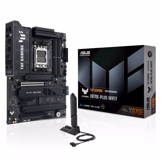 Fotografija izdelka ASUS TUF GAMING X870E-PLUS WIFI7 AM5 DDR5 RGB gaming ATX osnovna plošča