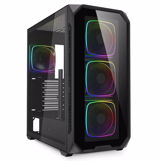 Fotografija izdelka SHARKOON AK5G RGB midiATX okno črno ohišje