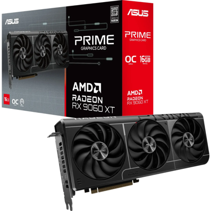 Fotografija izdelka ASUS grafična kartica Dual Radeon RX 9060 XT OC, 16GB GDDR6, PCI-E 5.0 PRIME-RX9060XT-O16G