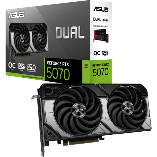 Fotografija izdelka Grafična kartica ASUS Dual GeForce RTX 5070, 12GB GDDR7, PCI-E 5.0