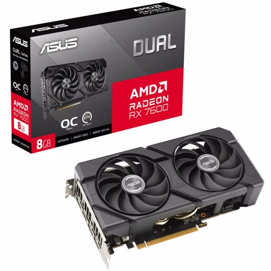 Fotografija izdelka ASUS Dual Radeon RX 7600 8GB GDDR6 OC DUAL-RX7600-O8G-EVO grafična kartica