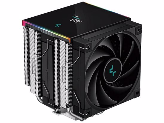 Fotografija izdelka Hladilnik za procesor DeepCool AK620 DIGITAL SE, 2x120mm, ARGB, LCD, črn