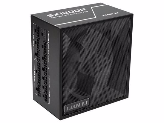 Fotografija izdelka Napajalnik ATX Lian Li SX 1200W, 80PLUS Platinum, PCIe 5.1, ATX 3.1, Modularen, črn SX1200P