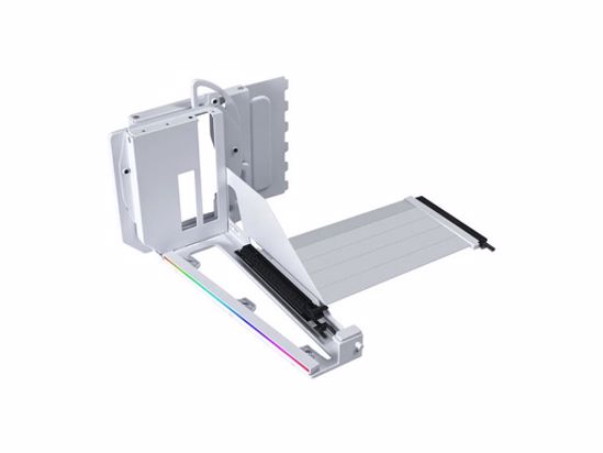 Fotografija izdelka Univerzalni vertikalni nosilec grafične kartice Lian Li GPU Bracket Kit V4, 4 reže, PCIe 5.0, white