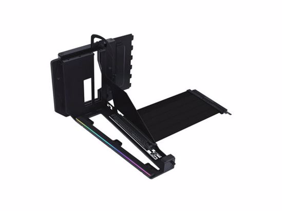Fotografija izdelka Univerzalni vertikalni nosilec grafične kartice Lian Li GPU Bracket Kit V4, 4 reže, PCIe 5.0, črn