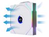 Fotografija izdelka Ventilator za ohišje Lian Li UNI FAN TL Wireless LCD 120 Reverse Blade ARGB PWM 120mm, 3 Pack + Kontroler, bel