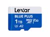 Fotografija izdelka Spominska kartica Lexar BLUE PLUS, Micro SDXC, 1TB, 170MB/s, U3, V30, A2, UHS-I, z adapterjem