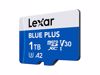 Fotografija izdelka Spominska kartica Lexar BLUE PLUS, Micro SDXC, 1TB, 170MB/s, U3, V30, A2, UHS-I, z adapterjem