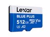 Fotografija izdelka Spominska kartica Lexar BLUE PLUS, Micro SDXC, 512GB, 170MB/s, U3, V30, A2, UHS-I, z adapterjem
