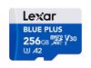 Fotografija izdelka Spominska kartica Lexar BLUE PLUS, Micro SDXC, 256GB, 170MB/s, U3, V30, A2, UHS-I, z adapterjem