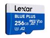 Fotografija izdelka Spominska kartica Lexar BLUE PLUS, Micro SDXC, 256GB, 170MB/s, U3, V30, A2, UHS-I, z adapterjem