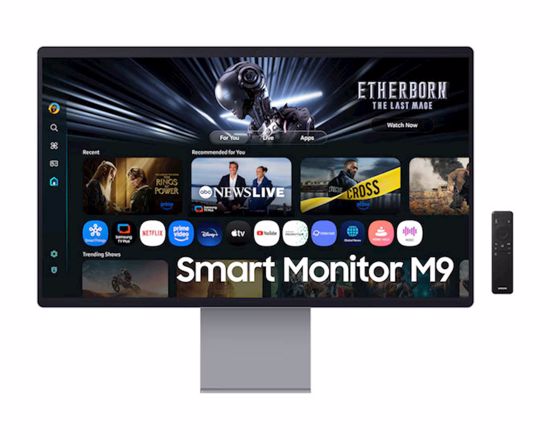 Fotografija izdelka Monitor Samsung 32 OLED M90SF Smart M9, 3840x2160, HDMI, DP, USB-C, Wi-Fi, BT, kamera