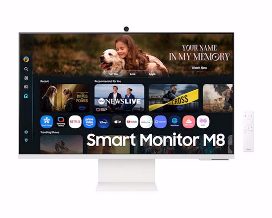Fotografija izdelka Monitor Samsung 32 M80F Smart M8, VA, 3840x2160, HDMI, USB-C, Wi-Fi, BT, kamera