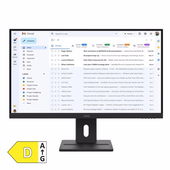 Fotografija izdelka LENOVO ThinkVision E27-40 68,58cm (27") FHD IPS DP/HDMI/VGA zvočniki monitor