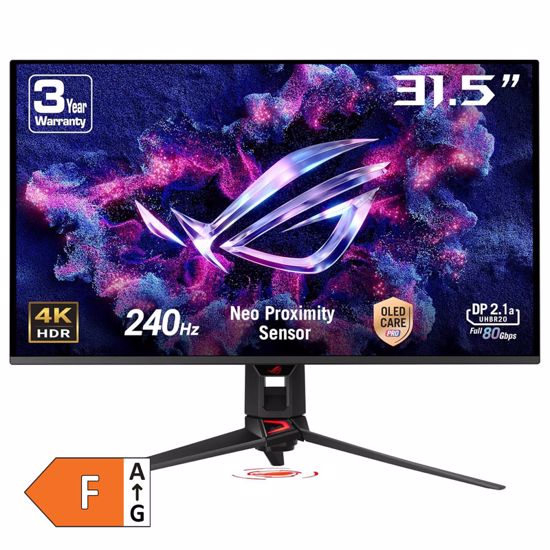 Fotografija izdelka ASUS ROG Swift PG32UCDMR 81,28cm (32") 4K OLED 240Hz DP/HDMI/Type-C HDR400 G-SYNC gaming monitor