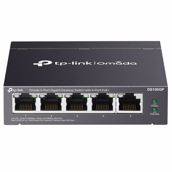 Fotografija izdelka TP-LINK Omada DS105GP 5-port Gigabit PoE+ Unmanaged mrežno stikalo-switch