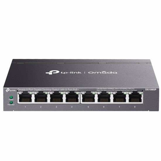 Fotografija izdelka TP-LINK Omada DS108GP Omada 8-port Gigabit PoE+ Unmanaged mrežno stikalo-switch