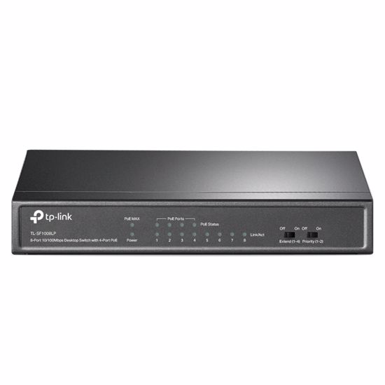 Fotografija izdelka TP-LINK TL-SF1008LP 8-Port 10/100 4xPoE 41W mrežno stikalo-switch