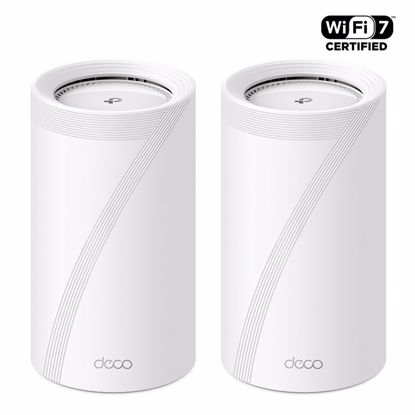 Fotografija izdelka TP-LINK Deco BE85 BE19000 Tri-Band WiFi7 2-pack Mesh brezžični usmerjevalnik - router