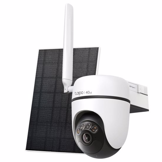 Fotografija izdelka TP-LINK Tapo C615G KIT LTE 2K 3MP zunanja brezžična baterijska solarni panel bela nadzorna kamera