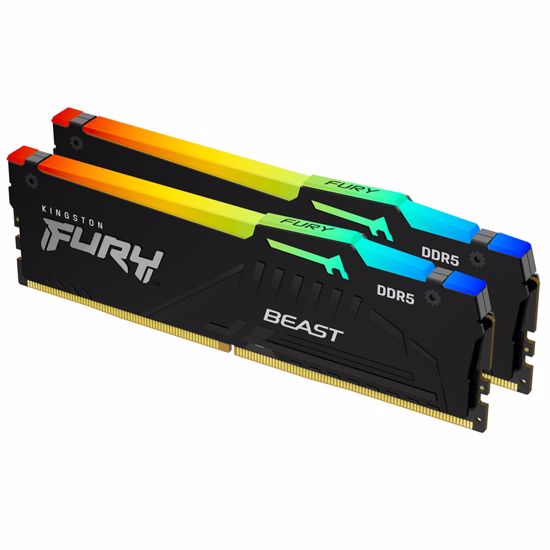 Fotografija izdelka KINGSTON Fury Beast 32GB (2x16GB) 6800MT/s DDR5 CL34 EXPO KF568C34BBEAK2-32 RGB ram pomnilnik