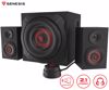 Fotografija izdelka GENESIS HELIUM 610 BT računalniški zvočniki, STEREO 2.1, 60W RMS, Bass Reflex, Bluetooth, kontrolna plošča, daljinski upravljalnik, črni