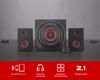 Fotografija izdelka GENESIS HELIUM 610 BT računalniški zvočniki, STEREO 2.1, 60W RMS, Bass Reflex, Bluetooth, kontrolna plošča, daljinski upravljalnik, črni