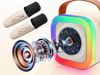 Fotografija izdelka BLOW KIDS KARAOKE komplet, brezžični zvočnik + 2x brezžični mikrofon, Bluetooth 5.3, polnilna baterija, USB / microSD / AUX, RGB LED osvetlitev, ročaj, bež (Cream Beige)