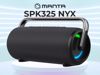 Fotografija izdelka MANTA SPK325 NYX prenosni Boombox zvočnik, Bluetooth 5.3, 80W, TWS, polnilna baterija, RGB LED osvetlitev, IPX4 vodoodpornost, USB / AUX, Google Assistant / Siri, črn (Phantom Black)