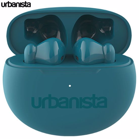 Fotografija izdelka URBANISTA AUSTIN brezžične slušalke, Bluetooth® 5.3, TWS, do 20 ur predvajanja, upravljanje na dotik, IPX4 vodoodpornost, USB Type-C, zelene (Lake Green)
