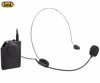 Fotografija izdelka TREVI EM408 UHF brezžični naglavni mikrofon s sprejemnikom, frekvenca UHF 677MHz, domet do 20m, sprejemnik JACK 6.3mm, črn