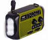 Fotografija izdelka TREVI RA 7F30 BT DYNAMO radijski sprejemnik, 3v1, FM Radio, zvočnik, teleskopska antena, polnilna baterija, solarni panel, LED svetilka, retro izgled, prenosen, FM / AM / SW, USB, microSD, zeleno-črn
