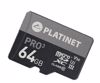 Fotografija izdelka PLATINET PMMSDX64UIII microSD kartica, 64GB, 90MB/s, class10, UHS-I, +adapter